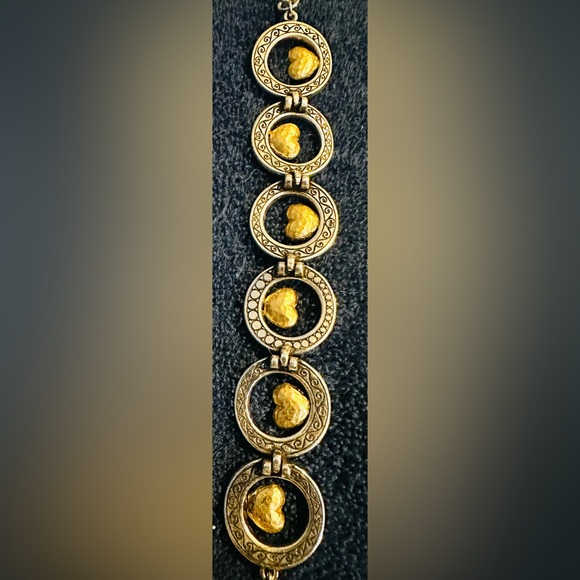 Vintage Brighton Gold and Silver Tone Heart Bracelet - Picture 2 of 4